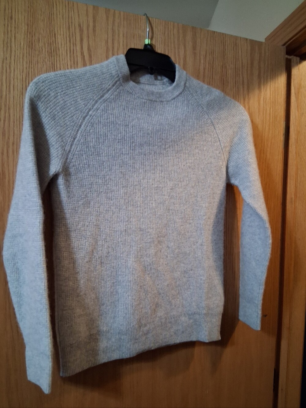 100% cashmere Sweater long sleeve Classic Crewneck Super Soft, Gray Pullover